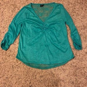 Junior mid length blouse